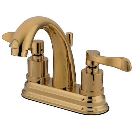 Kingston Brass KS8612DFL 4" Centerset Bathroom Faucet, Polished Brass KS8612DFL